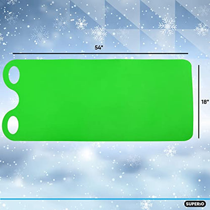 Superio Snow Slider Mat, Flexible Snow Sled Flying Carpet, Roll up Sleds for Kids 36" / Adults 54" Lightweight Plastic Snowboard Sled, 1 Pack