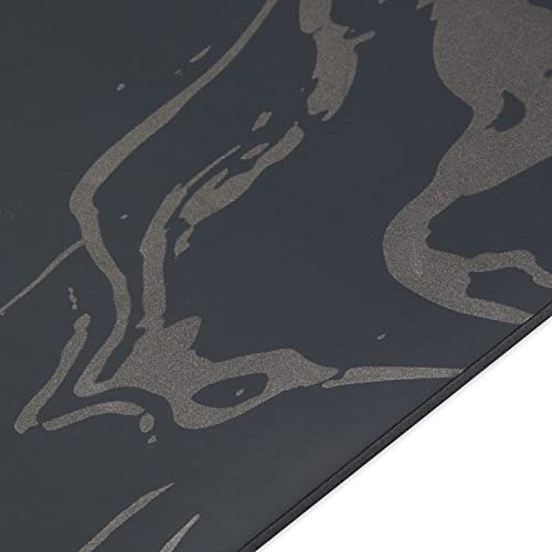 Gaiam Dry-Grip Yoga Mat - 5mm Thick Non-Slip Exercise & Fitness Mat for Standard or Hot Yoga, Pilates and Floor Workouts - Cushioned Support, Non-Slip Coat - 68 x 24 Inches