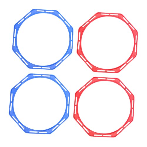 BESPORTBLE 4pcs Agility Rings: Octagon Agility Training Rings Set - Plastic Speed Circles for Soccer Basketball Football - Multi-Sport Drills Equipment for Youth