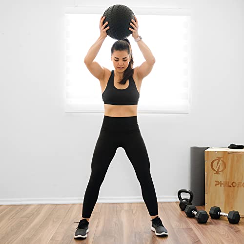 Philosophy Gym Slam Ball - Weighted Fitness Medicine Ball with Easy Grip Tread - style: 10 LB
