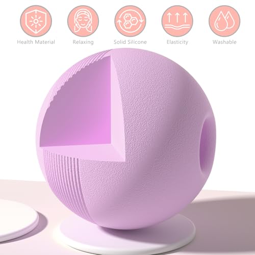 VICSKY Myofascial Release Massage Ball with Handles - Trigger Point Ball for Leg, Neck, Foot Pain Relief, Adjustable Strap, Deep Tissue & Muscle Relaxation, Pressure Release Tool (Purple) - color: A: Purple, Single Ball