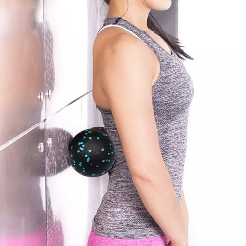 Healifty Hard Peanut Massage Ball Double Lacrosse Massage Ball Deep Tissue Massage Roller Mobility Ball for Physical, 16.5X8.5X2cm, Blue