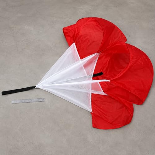 Red Parachute for Sprint Training, Running Resistance Parachute Speed Training Equipment, Oxford Material Athletic Gear