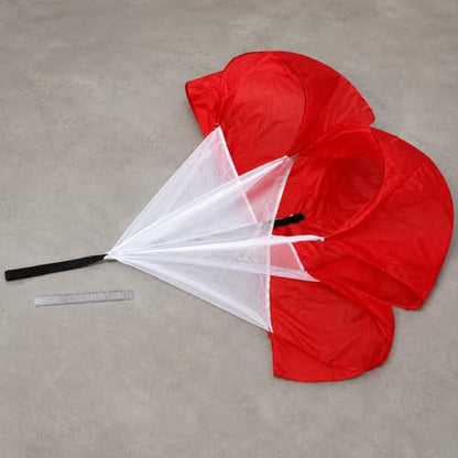 Red Parachute for Sprint Training, Running Resistance Parachute Speed Training Equipment, Oxford Material Athletic Gear