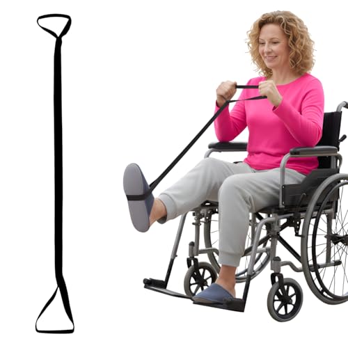 35" Leg Lifter for Mobility - Durable Strap w/Multi Loops | Post Surgery Aid for Hip, Knee & Wheelchair Patients | Easy Bed, Car & Couch Transfer