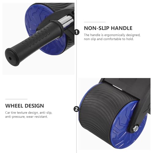 Zerodeko Automatic Rebound Two-wheel Abdominal Muscle Roller with Pad Mute Core Workout Equipment for Indoor Ab Training Home Fitness for Deep Muscle Stretch and Multi-method Exercise