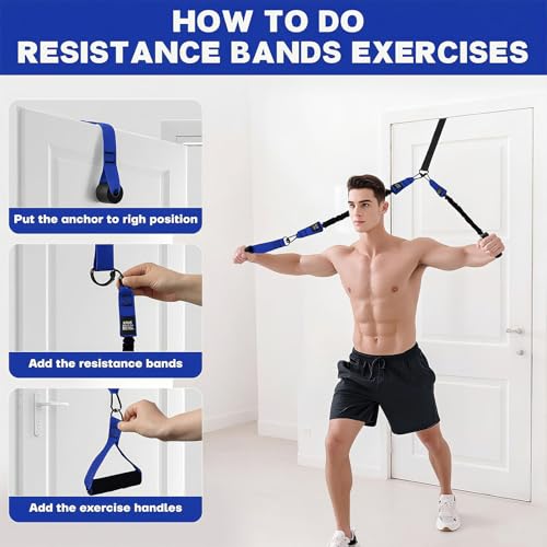 Pull Up Assist Bands Set of 4 Bands 300 Lbs - color: Blue