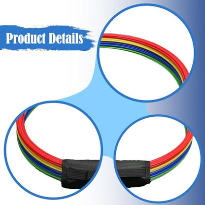12 Pieces Agility Rings Exercise Speed Circles Multipurpose Footwork Balance Drill Jumping Hoops for Gymnastics - size: 60cm