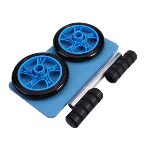 STOBAZA Dual-wheel Mute Ab Roller with Knee Pad for Core Workout Quiet Operation Portable and Construction Suitable for Beginners and Experienced Fitness Enthusiasts Strengthens Arms and