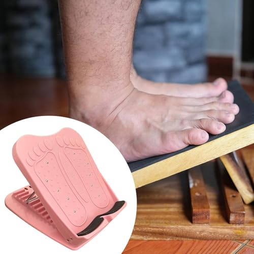 Yiju Calf Stretcher Slant Board 11 Levels Adjustable Portable for Foot Leg Knees Ankle Heel Stretching Stretch Board, Pink