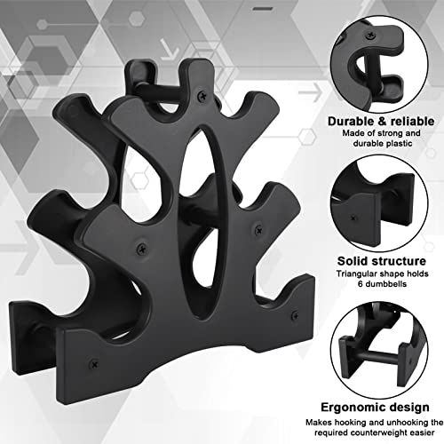 1 Pack Dumbbell Rack Stand, 3 Tier Dumbbell Bracket