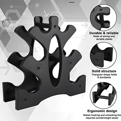 1 Pack Dumbbell Rack Stand, 3 Tier Dumbbell Bracket