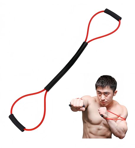 𝘀𝗮𝗻𝘀𝗲𝗻𝘄𝗮𝗻𝘄𝗼 Boxing Resistance Bands for Speed, Strength – Ideal for Fighters, Fitness Enthusiasts to Enhance Combat Techniques and Home Training with Varied Resistance Levels - color: Red