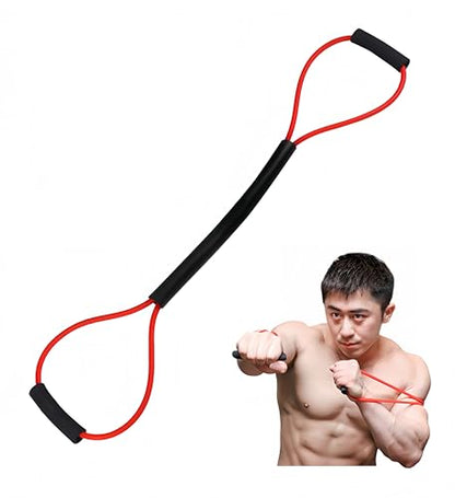 𝘀𝗮𝗻𝘀𝗲𝗻𝘄𝗮𝗻𝘄𝗼 Boxing Resistance Bands for Speed, Strength – Ideal for Fighters, Fitness Enthusiasts to Enhance Combat Techniques and Home Training with Varied Resistance Levels - color: Red