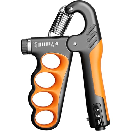 Grip Strength Trainer Forearm Strengthener, 11-221 lbs Adjustable Resistance, Automatic Counting, Ergonomic Design, Ideal Device for Grip Strengthening, Arthritis Relief, Hand Physical Therapy & Rehab