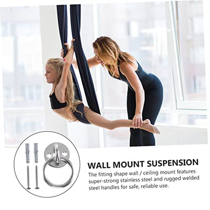 NOLITOY 2sets Heavy Duty Hooks Wall Mount Suspension Trainer Bracket Ceiling Anchor for Gymnastics Rings Swings Cable Ropes