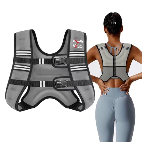 Weighted Vest Woman 6lb/8lb/12lb/16lb/20lb/25lb/30lb Weight Vest for Women Men Body Weight Vests for Walking Strength Training Running Workout Jogging Fitness
