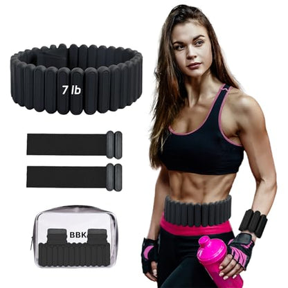 BBK Up to LBS Adjustable Weighted Belt For Women and Men, Weighted Walking Exercise Belt for Gym, Strength Training, Wrist & Ankle