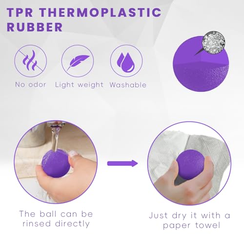 3 Pack Stress Balls for Adults, Hand Strengthening Devices Exercise Balls Physical Therapy Ball, Squeeze Balls for Hand Therapy, Hand Exerciser for Hand Finger Forearm Wrist Training and Relax