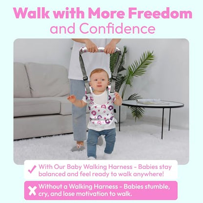Watolt Baby Walking Harness - Handheld Kids Walker Helper - Toddler Infant Walker Harness Assistant Belt - Child Baby Walk Learning Help Support Assist Trainer Tool - for 7-24 Month Old (Donuts) - color: Donuts