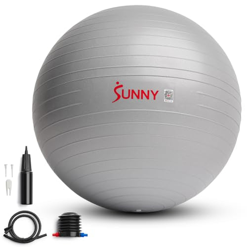Sunny Health & Fitness Premium Anti-Burst Exercise & Stability Ball - size: 17.7" (45cm)
