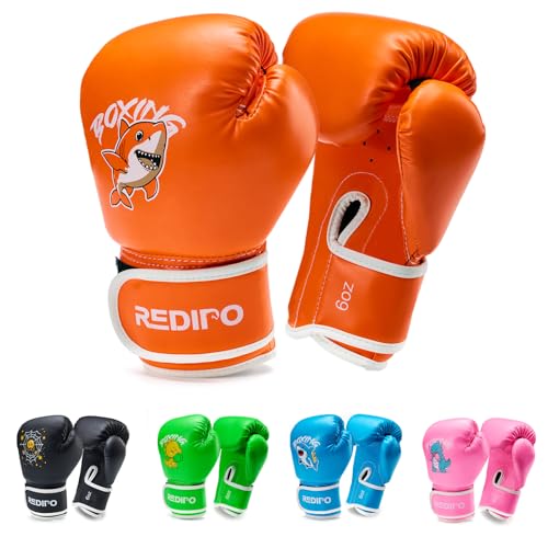 Kids Boxing Gloves, Youth Boxing Training Gloves for Kids 3-9 Year Boys and Girls, 4&6OZ Fighting Gloves, Punching Bag Kickboxing Thai Mitts MMA Training Sparring Gloves