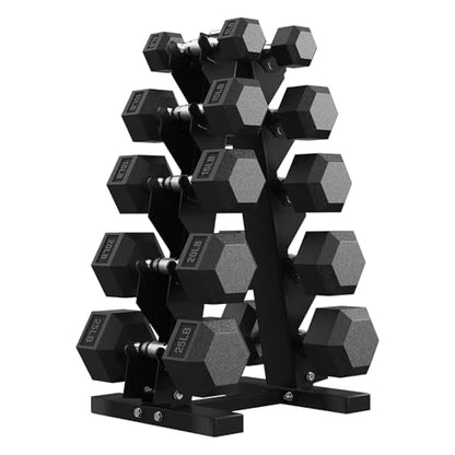 Hex Dumbbell Sets with Rack, 85-560lb Dumbbell Weight Set & Storage Rack - size: 150lb (5, 10, 15, 20, 25lb)x2& Rack