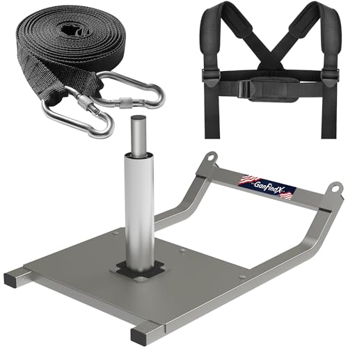 GanFindX Workout Sled for Strength and Speed Training, Push Pull Fitness Sled with Adjustable Shoulder Harness