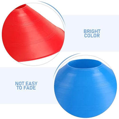 ibasenice 15pcs Soccer Agility Cones for Sports Practice, Small Sturdy Plastic Disc Markers, Multipurpose Training Equipment for Football and Basketball Drills, Outdoor Field Use