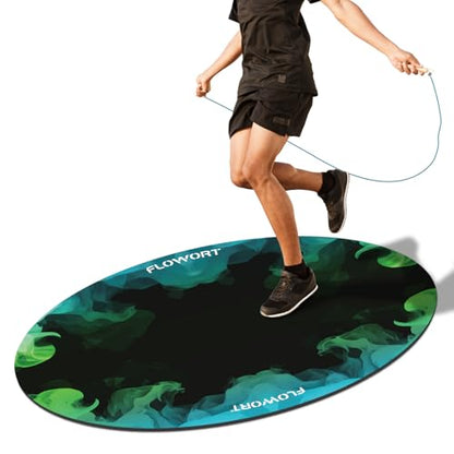 48"x36" (5mm) Jump Rope Mat - color: Blue＆Green
