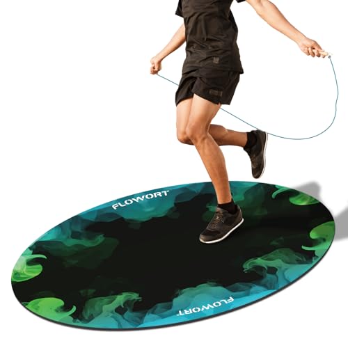 48"x36" (5mm) Jump Rope Mat - color: Blue＆Green