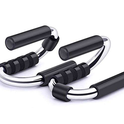 Push Up Bars - Strong Chrome Steel Pushup Stands with Comfortable Foam Grip and Non-Slip