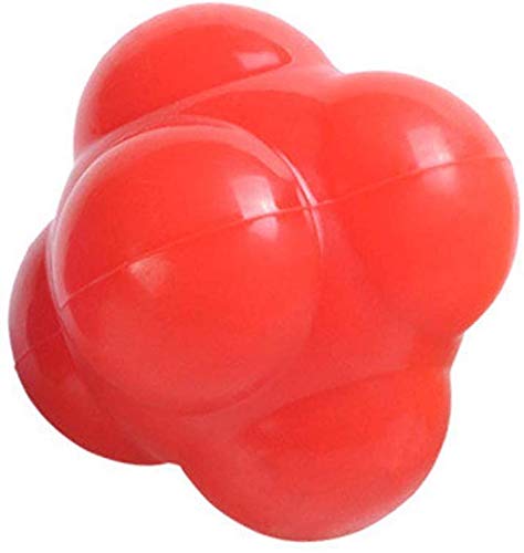 Reaction Ball, 6-Sided Agility Training Ball for Baseball, Soccer, Lacrosse, Basketball, Softball, Hand-Eye Coordination Training Equipment