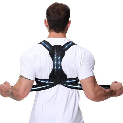 Posture Corrector for Men and Women, Adjustable Back Brace for Back, Neck and Shoulder Pain Relief, Back Support for Posture Improving Scoliosis, Hunchback, Hump, Thoracic, Spine Corrector (Medium)