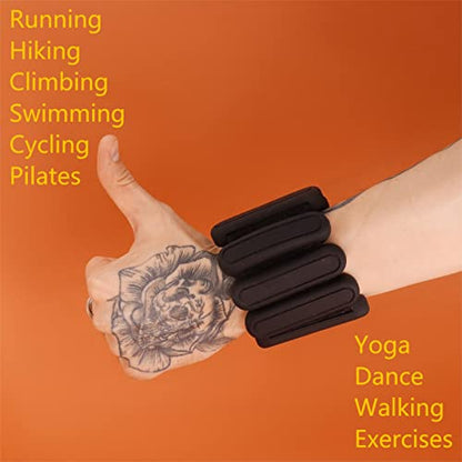 STONESAM Wrist & Ankle Weight for Women-Set of 2 (1lb) - color: ink black