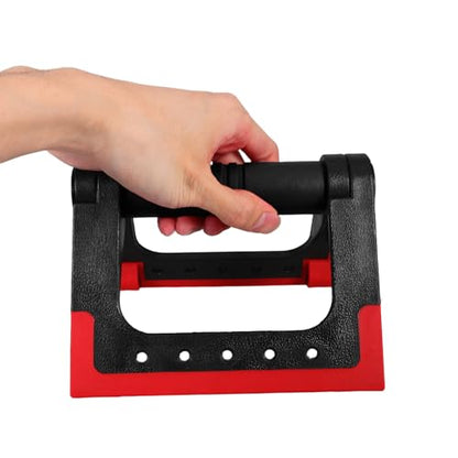 1 Pair Rotatable Push-up Bars for Floor Fitness Equipment Strength Training Stand for Men Women Home Workout (red)