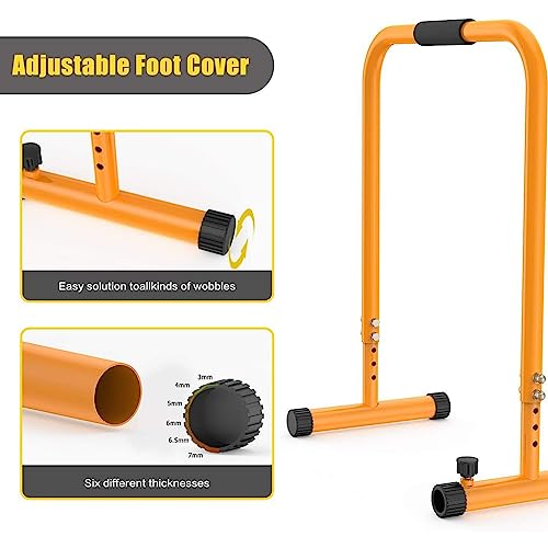 Dip Stands Bar Adjustable Parallel Bars Dip Station, Capacity Perfect for Home and Garage Gym Exercise Equipment Gymnastics(Color:Gray)