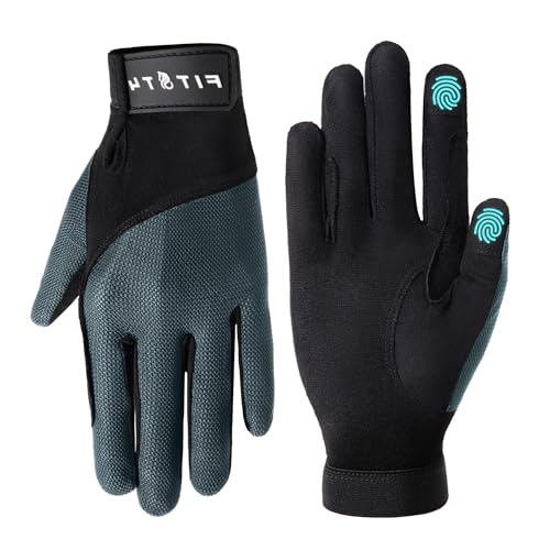 FitsT4 Sports Horse Riding Gloves Equestrian Women Mesh Breathable Gloves for Horseback Riding Touchscreen