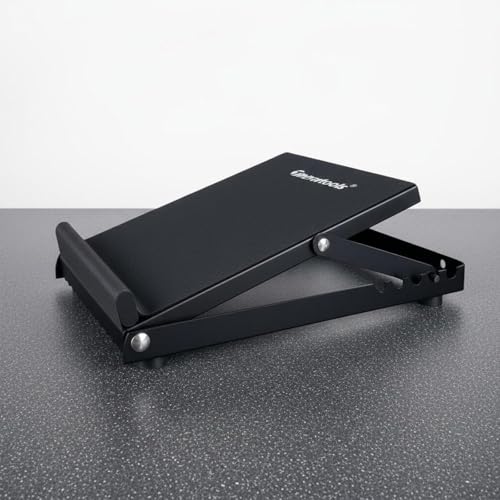 Milageto Ankle Mobility Board Stable Three-Sided Design Adjustable Slant Board Steel Frame Incline Foot Stretcher for Home Gym - color: Black, style: Wider Frosted Non-slip Surface