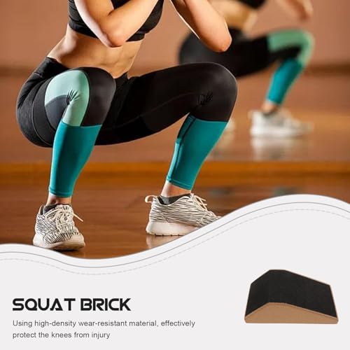 FOMIYES Cork Fitness Slant Board for Calf Stretch and Ankle Support, High-density Sturdy Yoga Block with Beveled Edges, Household Exercise Incline for Squats and Physical Therapy