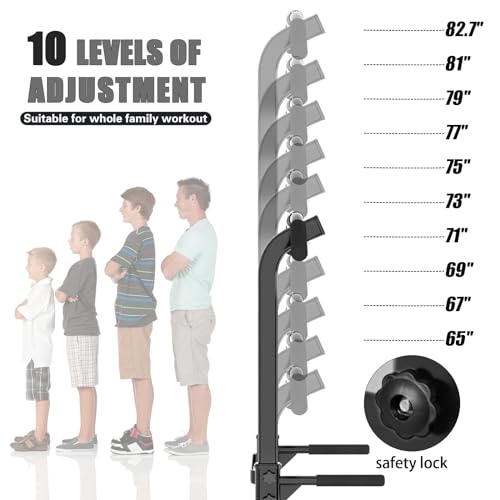 soges Power Tower Pull Up Bar Station, Free Standing Pull Up Rack Dip Station for Home Gym, Height Adjustable Home Strength Training Fitness Workout Equipment