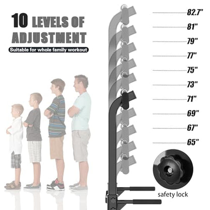 soges Power Tower Pull Up Bar Station, Free Standing Pull Up Rack Dip Station for Home Gym, Height Adjustable Home Strength Training Fitness Workout Equipment
