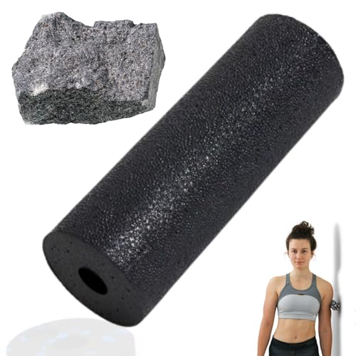 Mini Massage Foam Roller High Density - 100% Recycled Non-Toxic Material - Portable Pocket-Sized for Travel - Foot Arch,Legs & Arms Pain Target - Waterproof and Durable 15x6cm(Black) - color: Black
