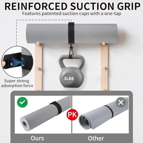 Yoga Mat Carrier Strap, Adjustable Thick Straps Sling for Carrying Large Mats, Stretching Band - color: 2pcs Slap Band Black