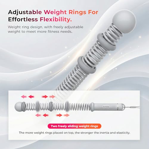 2026 Adjustable Cordless Battle Ropes for Home Gym - Heavy Duty Portable Ropeless Training Rope with Variable Resistance, Low-Impact Workout Equipment for Men and Women,Grey
