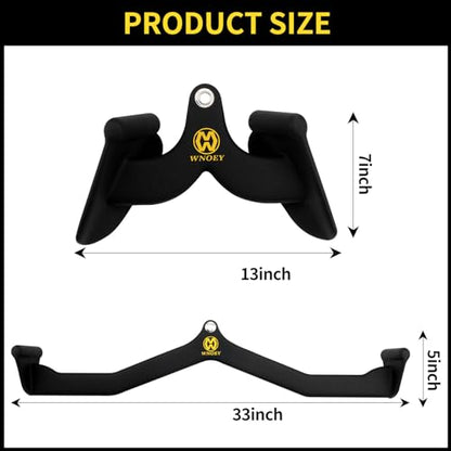 LAT Pulldown Attachment,Back Tricep Bar Strength Training,Handle Grips LAT Pull Down Bar Press Down Exercises,Cable Machine Accessories, Cable Back Attachments for Home Gym - style: Style 1+5