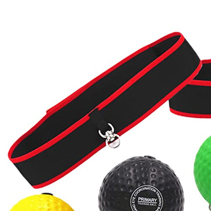 Boxing Reflex Ball Headband Reflex Ball on String with Headband Hand Eye Coordination Training Improve Reaction Speed Adjustable for Workout