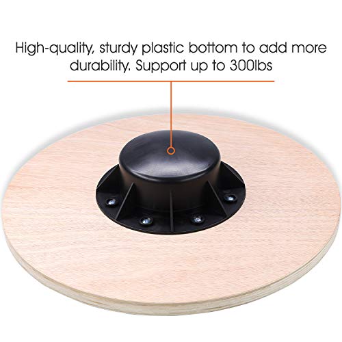 Yes4All Versatile Wooden Wobble Balance Board, Balance Trainer for Mobility Training, Standing Desk, Core Training, Exercise Balance Stability Trainer