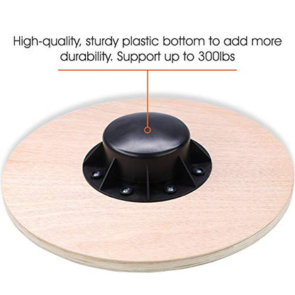 Yes4All Versatile Wooden Wobble Balance Board, Balance Trainer for Mobility Training, Standing Desk, Core Training, Exercise Balance Stability Trainer