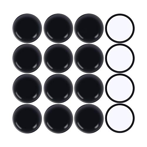 Ezprotekt 16 Pack 2-1/8" Self-Stick Round Carpet Furniture Sliders Furniture Moving Slider for Carpet, Heavy Duty Self-Adhesive Furniture Movers Moving Pads Chair Glides for Carpet (Round, Black - color: Black, size: 2 1/8"